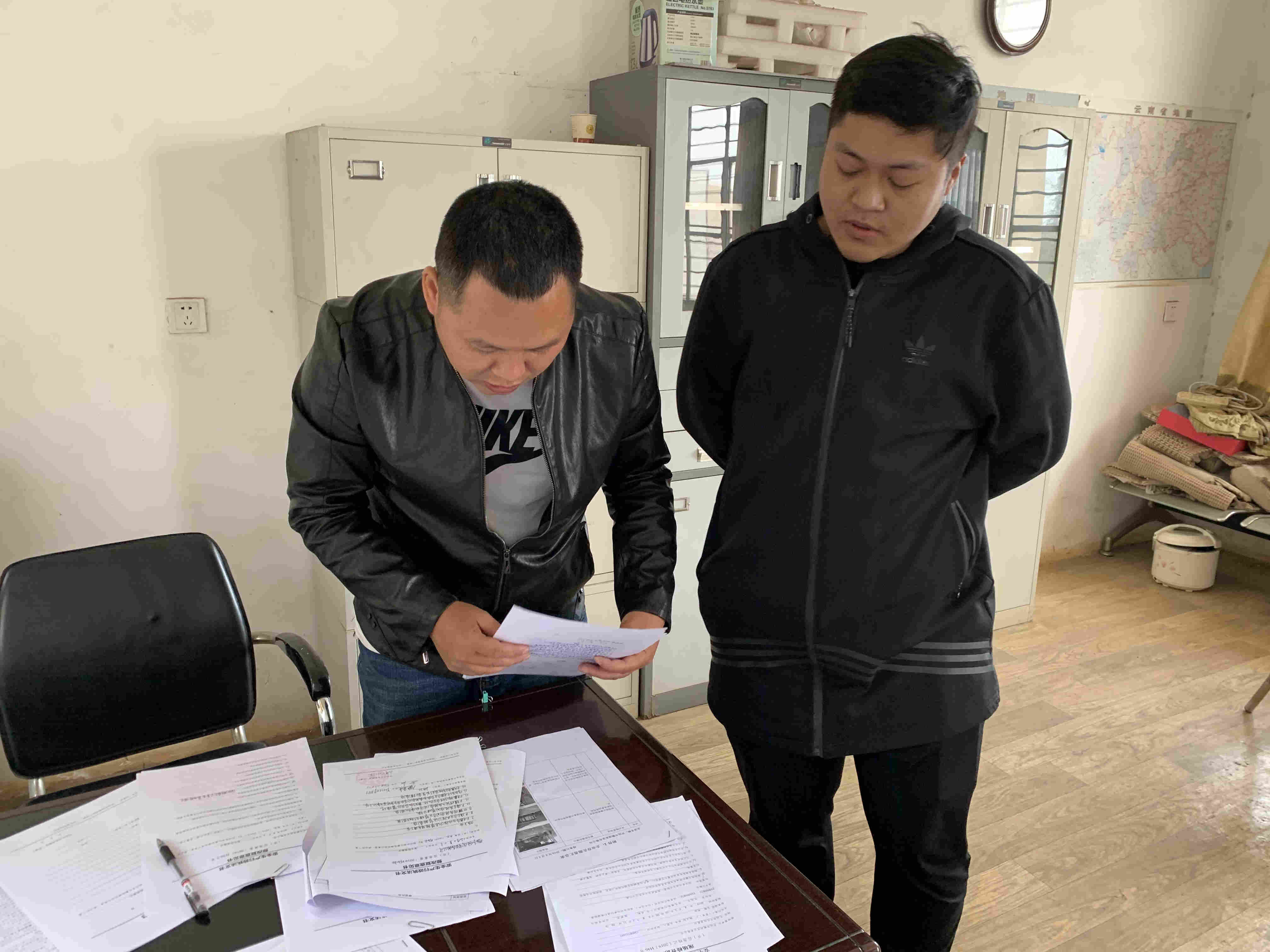 2019年11月22日危安科工作人员复查顺成实业限公司